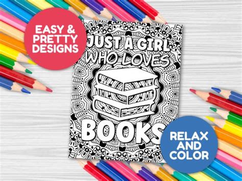 Books Quotes Coloring Pages Bundle · Creative Fabrica