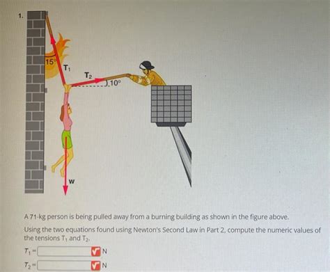 Solved A Kg Person Is Being Pulled Away From A Burning Chegg