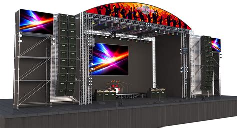 Concert Stages Collection D Model Fbx Obj Ds Max Free D