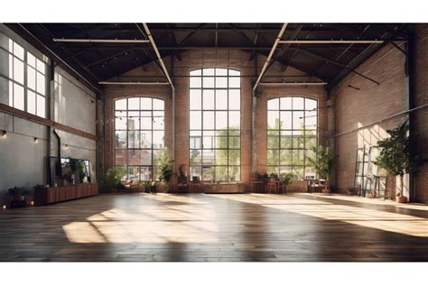 vintage interior warehouse background ai generated