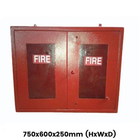 750mm Mild Steel Double Door Fire Hose Box Size 750x600x250mm Hxwxd