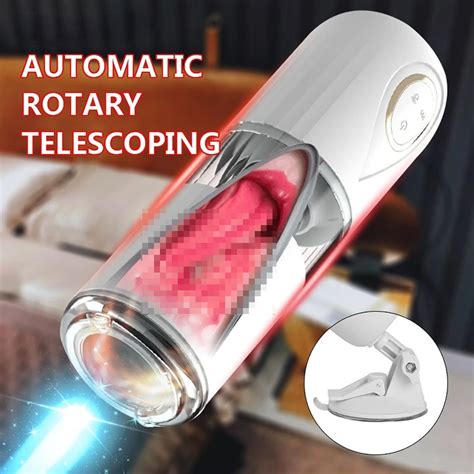 Auto Telescopic Male Masturbation Real Vagina Rotation Voice Vibration