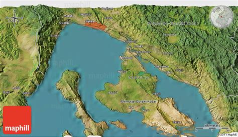 Satellite 3D Map of Crikvenica