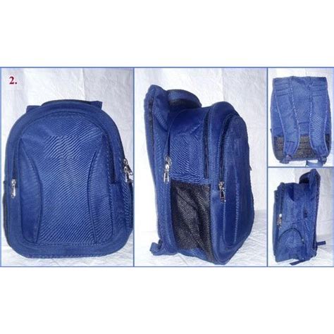 Blue Black Matty Polyster Nylon Waterproof Laptop Backpack Bag