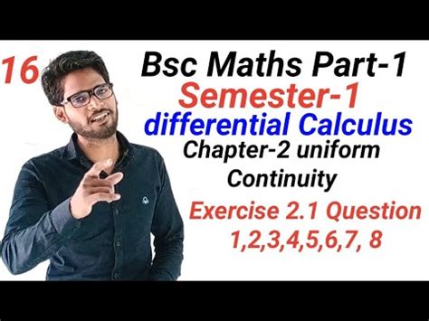 BSc First Year Maths Differential Calculus Chapter 2 Uniform