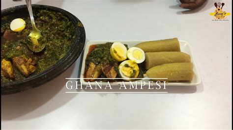 How To Make Ghana Ampesi Plantain And Kontomire Youtube