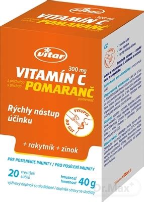 VITAR vitamín C 300 mg rakytník zinok vrecúška sypká zmes s