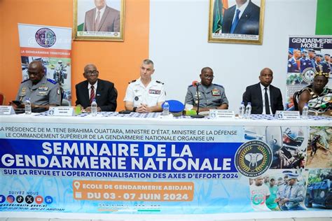 Côte dIvoire Ouverture du séminaire de la gendarmerie nationale sur