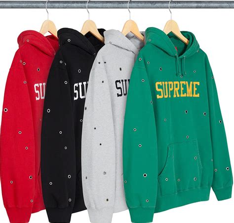 Eyelet Hooded Sweatshirt Spring Summer 2020 Supreme