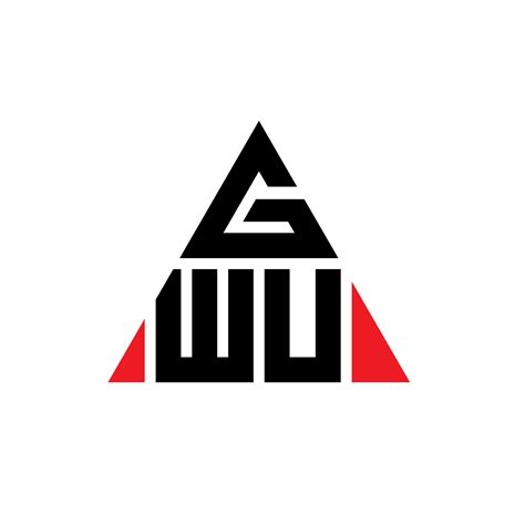 Gwu Triangle Letter Logo Design With Triangle Shape Gwu Triangle Logo