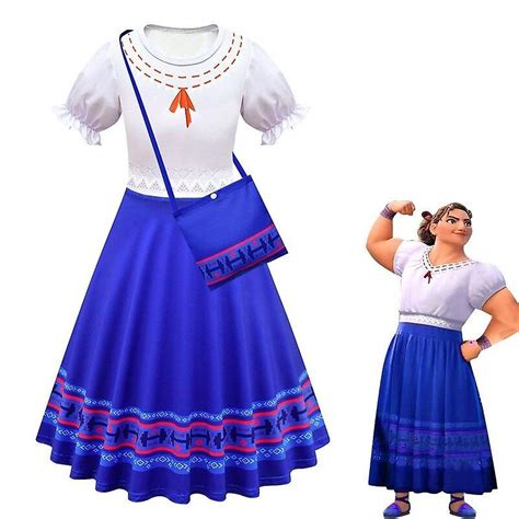 Encanto Luisa Madrigal Cosplay Costume Girls Dresses Carnival Halloween