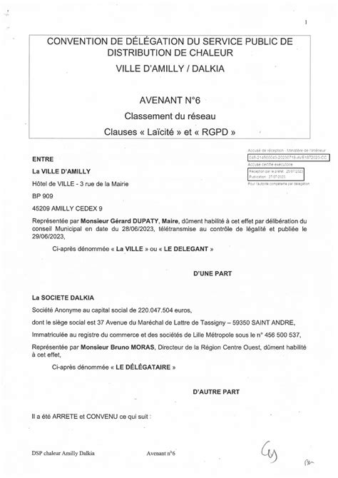 Calaméo Avenant 6 à la convention de DSP réseau de chaleur en