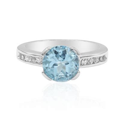 Anillo En Plata Con Topacio Azul Cielo Ly Juwelo Joyas