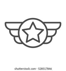 Aviation Emblem Set Badges Logos Military Stock Vector Royalty Free