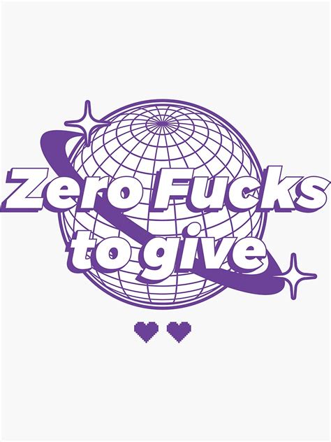 Zero F Cks To Give Sticker For Sale By Byintroverts Redbubble