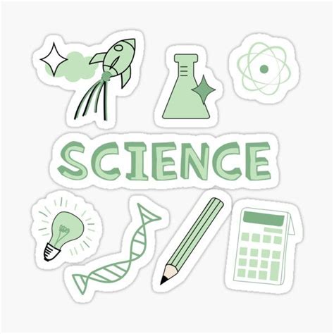 Light Yellow Science School Subject Sticker Pack Sticker For Sale By