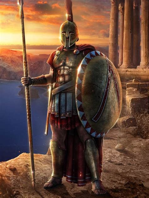 spartan warrior king agesilaus   shown  huge defensive