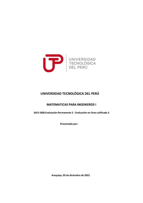 Acv S08 Evaluación Permanente 2 Evaluación En Línea Calificada 3 Universidad TecnolÓgica