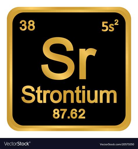 Strontium Chemical Symbol Square Frames Science Vector, 51% OFF