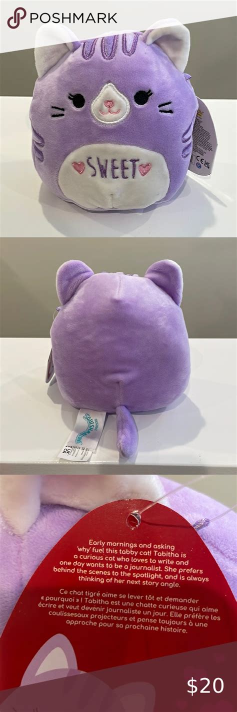 Nwt 5” Tabitha The Purple Cat Valentine Squishmallow Purple Cat Cat