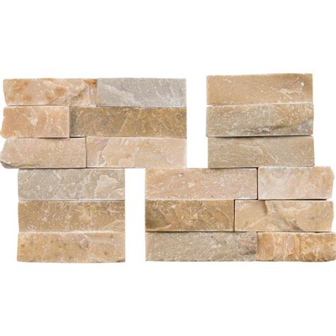 Msi Golden Honey Ledger Corner In X In Textured Quartzite Stone