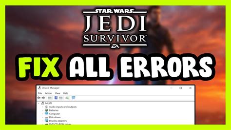 FIX STAR WARS Jedi Survivor Crashing Freezing Not Launching Stuck