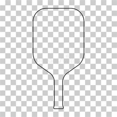 Pickleball Racket Sport Indoor Paddle Shadow Icon Web Flat Symbol