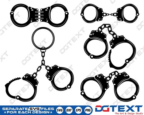 Handcuff SVG, Handcuff Vector, Silhouette, Cricut File, Clipart ...