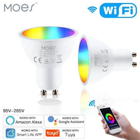 Moes Ampoules Led Wifi Intelligentes Tuya Gu Lampe Intensit