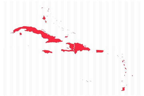 States Map of Caribbean With Detailed Borders 25845041 Vector Art at ...