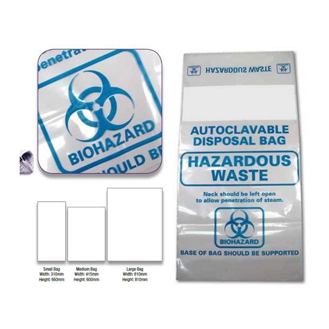 Labco Heavy Duty High Heat Clear Pp Autoclave Bags With Blue Biohazard