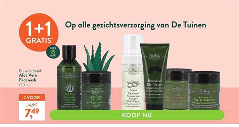 De Tuinen Aloë Vera Facewash 1 1 Gratis Aanbieding bij Holland