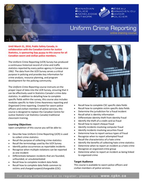 Uniform Crime Reporting