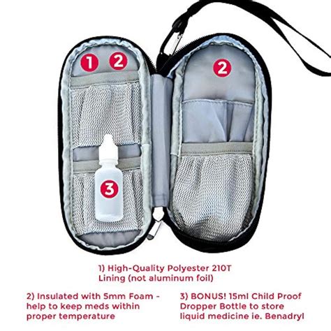 Pracmedic Bags Epipen Carrying Case Compact Holds Epipens Or Auvi