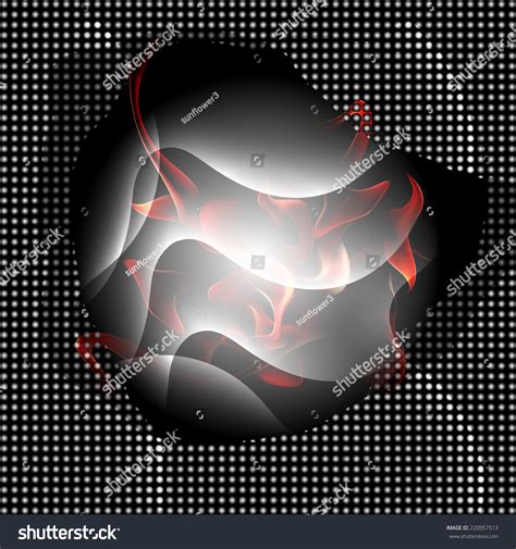 Fire Flames Smoke Black Background Stock Vector (Royalty Free ...