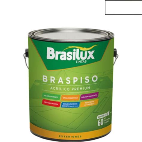 Tinta Para Piso Branco Acetinado L Brasilux Bond Tintas