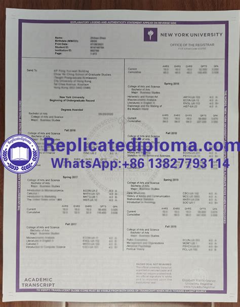 How Much To Buy A Realistic New York University Transcript Online