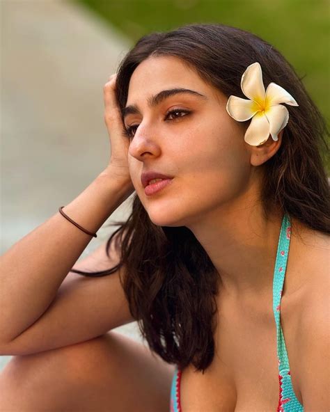 Sara Ali Khan Shares Scintillating Photos Of Herself In Cyan Blue Bikini Flaunts Her Sultry Curves