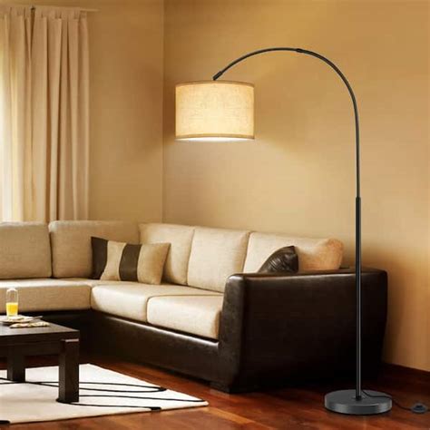 Bicik In Black Arc Floor Lamp With Color Temperatures Led And