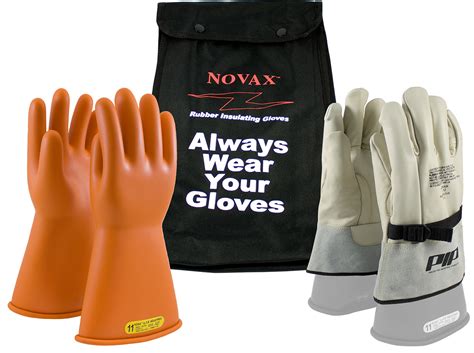 Pip Novax Class 2 Rubber Electrical Glove Kit Criticaltool