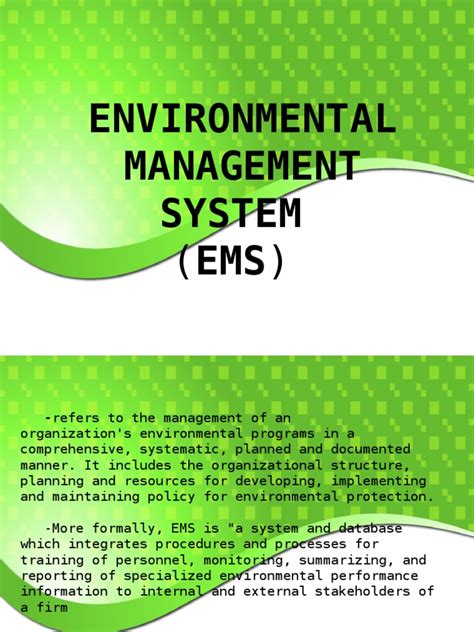 environmental management system environmental impact assessment