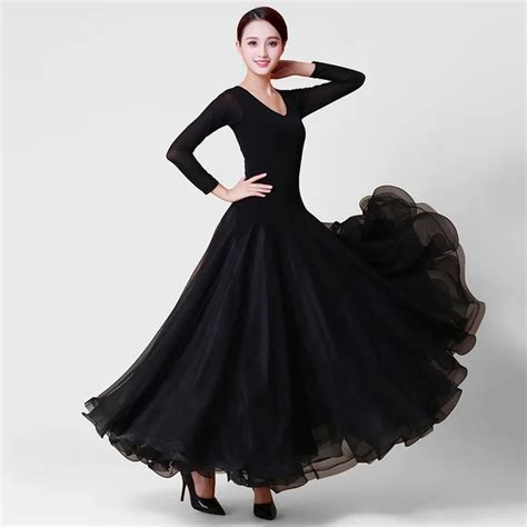 Ballroom Dance Dresses Ladys High Quality Simple Style Black Tango Waltz Dancing Skirt Ballroom