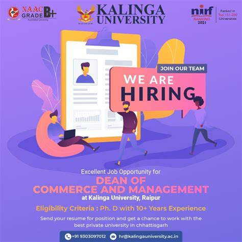 Kalinga University, Raipur on LinkedIn: #hiring #work #management #