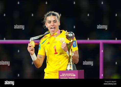 August 20 2023 Misa Rodriguez Spain With The The World Cup Trophy