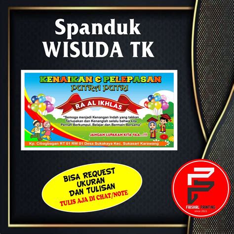 Jual Spanduk Wisuda Banner Perpisahan Spanduk Pelepasan Tk Paud