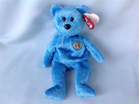 Classy Beanie Baby Ty Blue Bear Classy 2001 Bear Beanie Baby Etsy