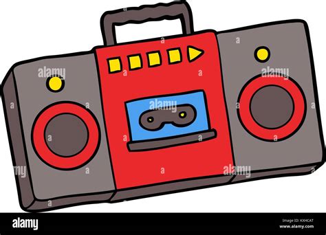 Cartoon Retro Cassette Tape Player Stock Vector Image And Art Alamy