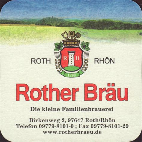 Beer Coaster Coaster Number 2 20 Brewery Rother Brau City Roth