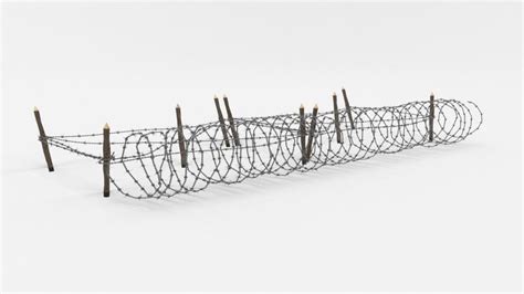 Barb Wire Obstacle 19 Low Poly Obstacles Barbs