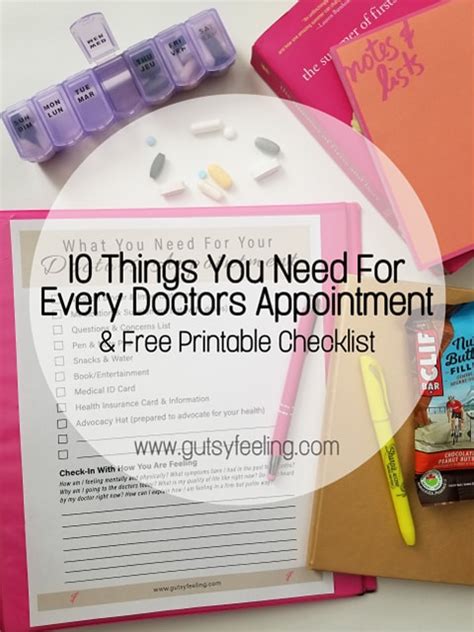 Things You Need For Every Doctors Appointment Free Checklist